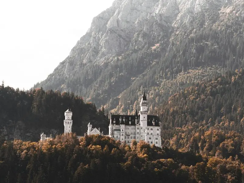 Neuschwanstein Castle in autumn, Bavaria