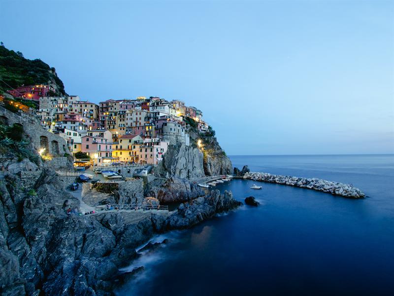 Colourful Mediterranean coastal village